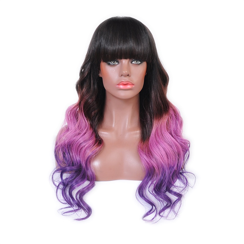Purple Rainbow Wig